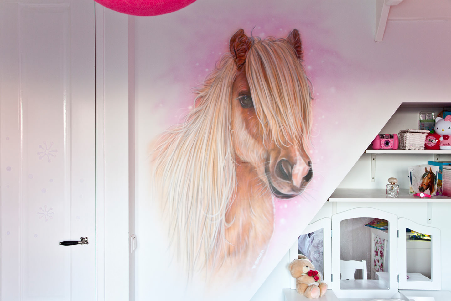 paard muurschildering